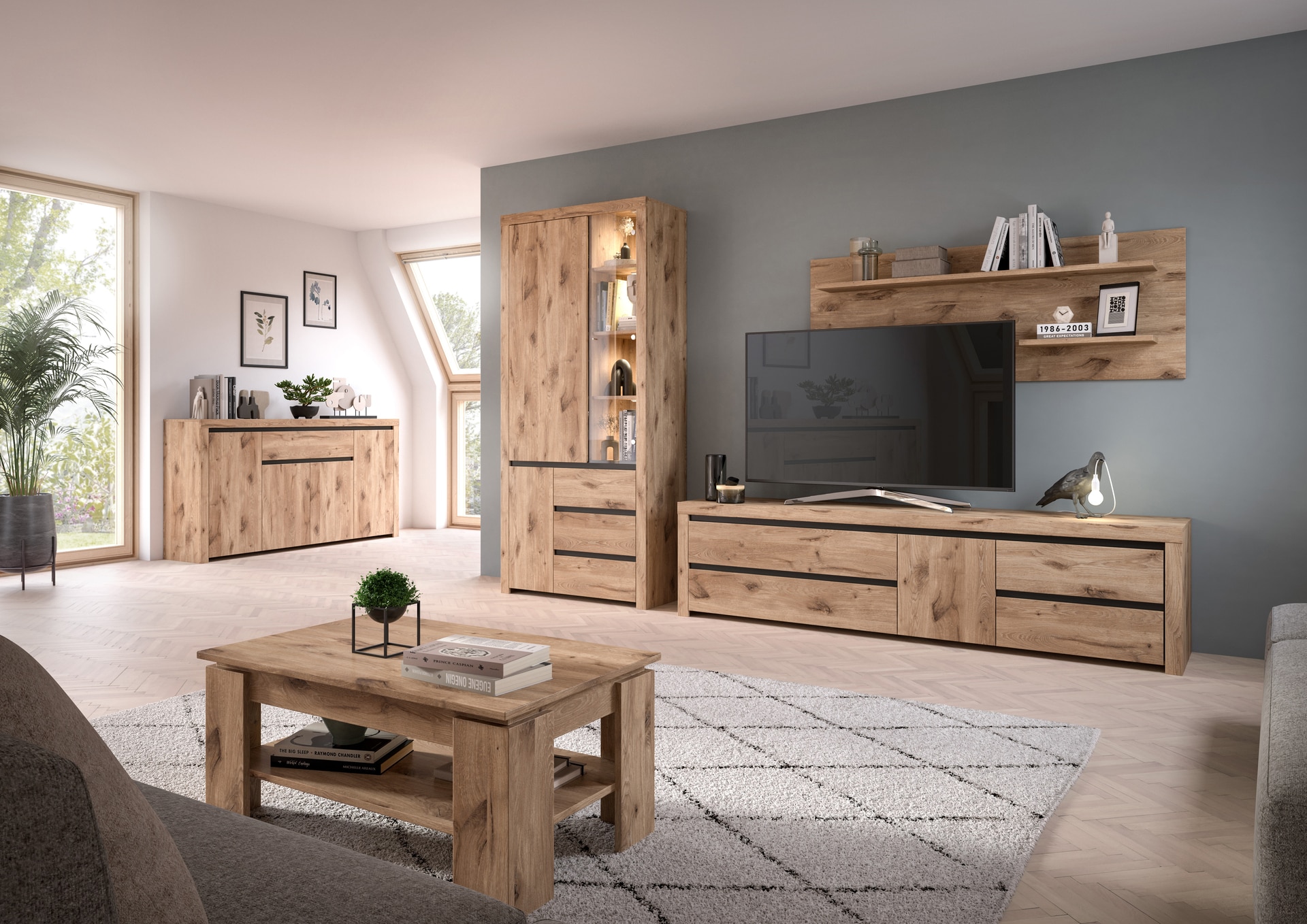 Wandboard WOODY 160x60 cm Braun
