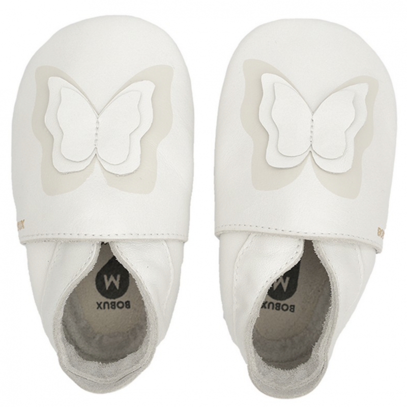Bobux Bobux chaussons papillon blanc