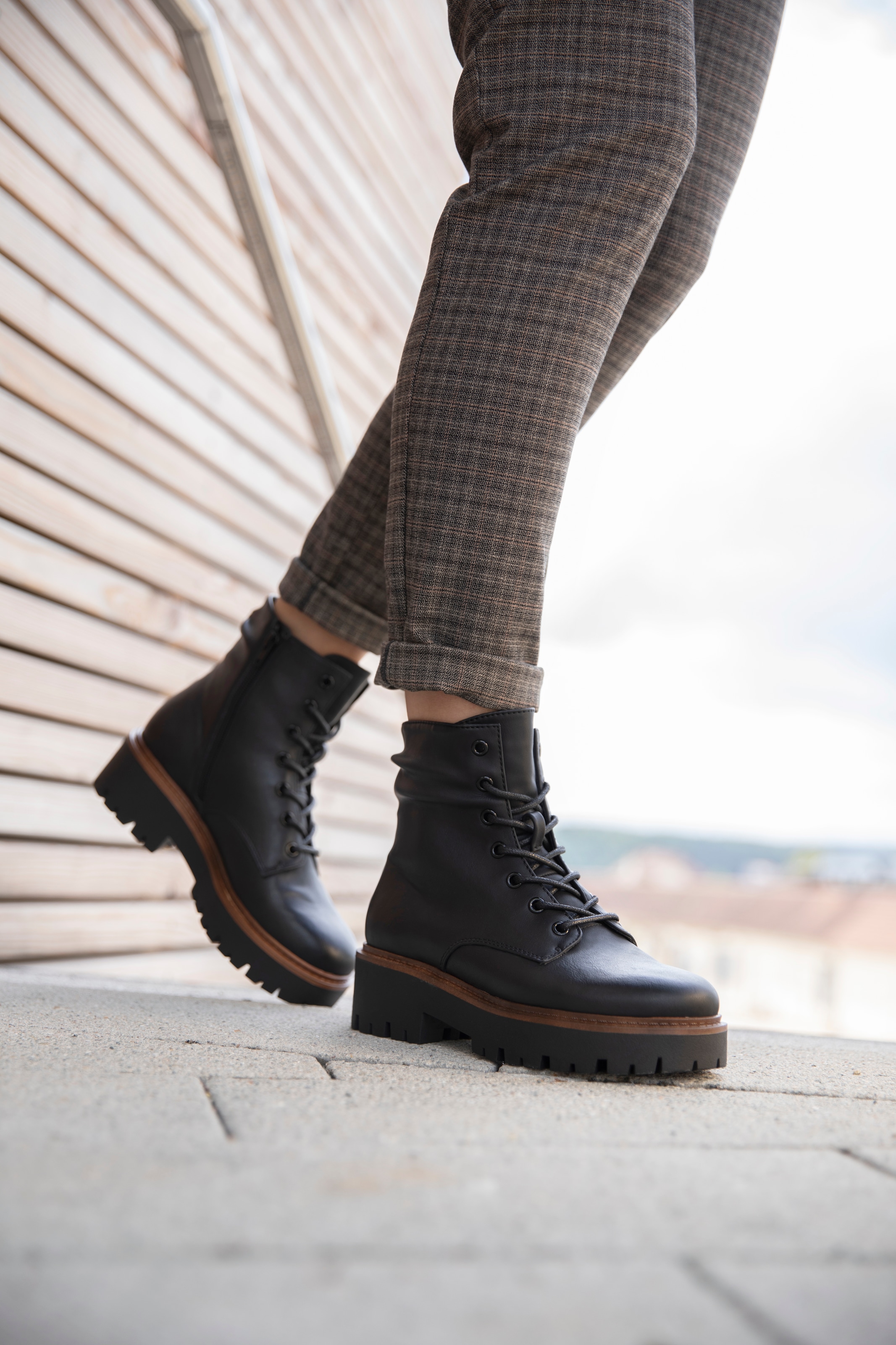 Aniston SHOES Schnürboots  , Stiefelette, Schnürboots, Blockabsatz - NEUE KOLLEKTION