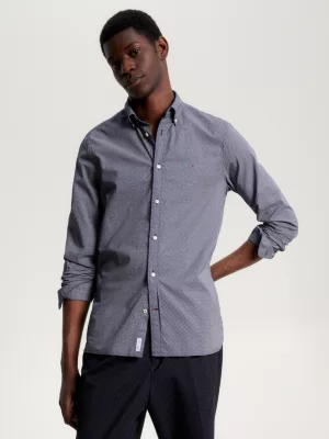 Camisa Slim Fit com Microestampa