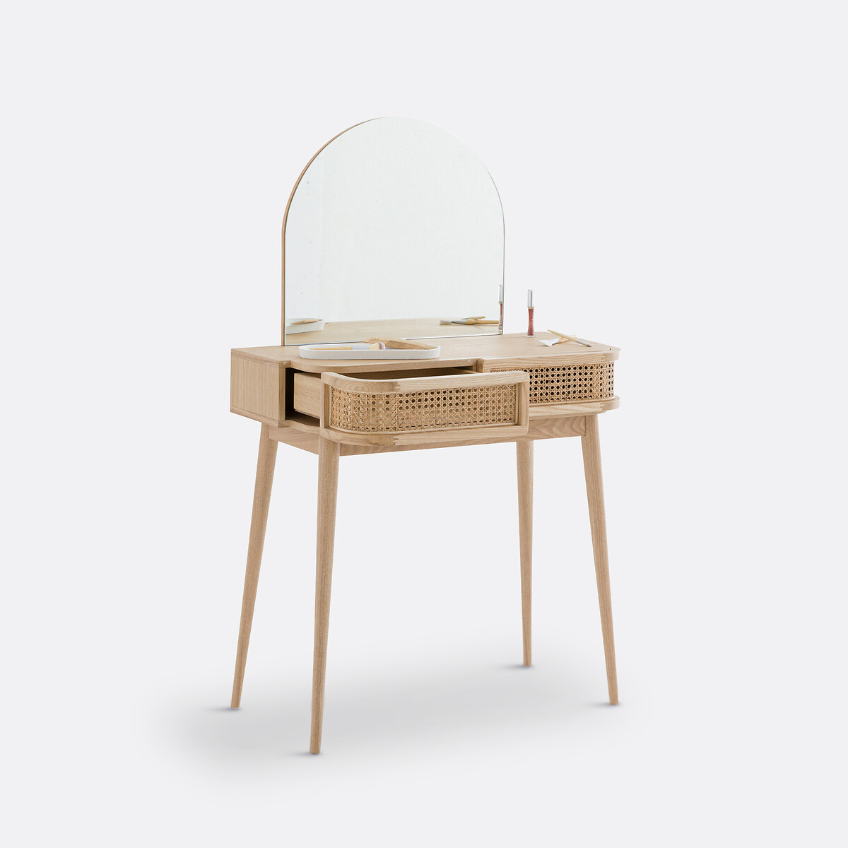 LA REDOUTE INTERIEURS<br>Penteadeira, 2 gavetas, vime, Laora