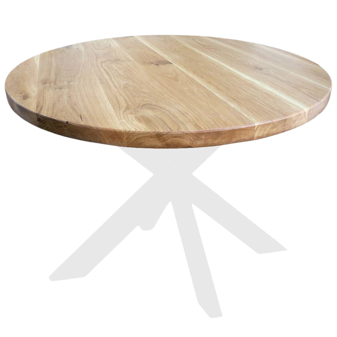 holz4home® Runde Tischplatte aus massiver Eiche | 115 cm