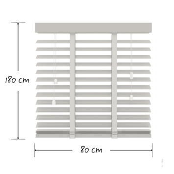 KARWEI houten jaloezie 50 mm wit (kleurnr. 944) 80x180 cm (bxh)