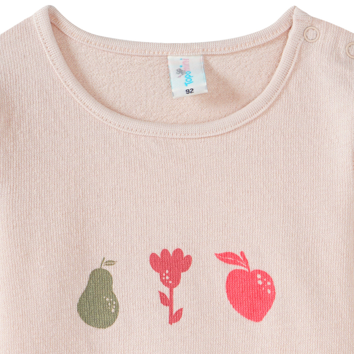 Topomini Baby Langarmshirt mit Obst-Print hellbeige