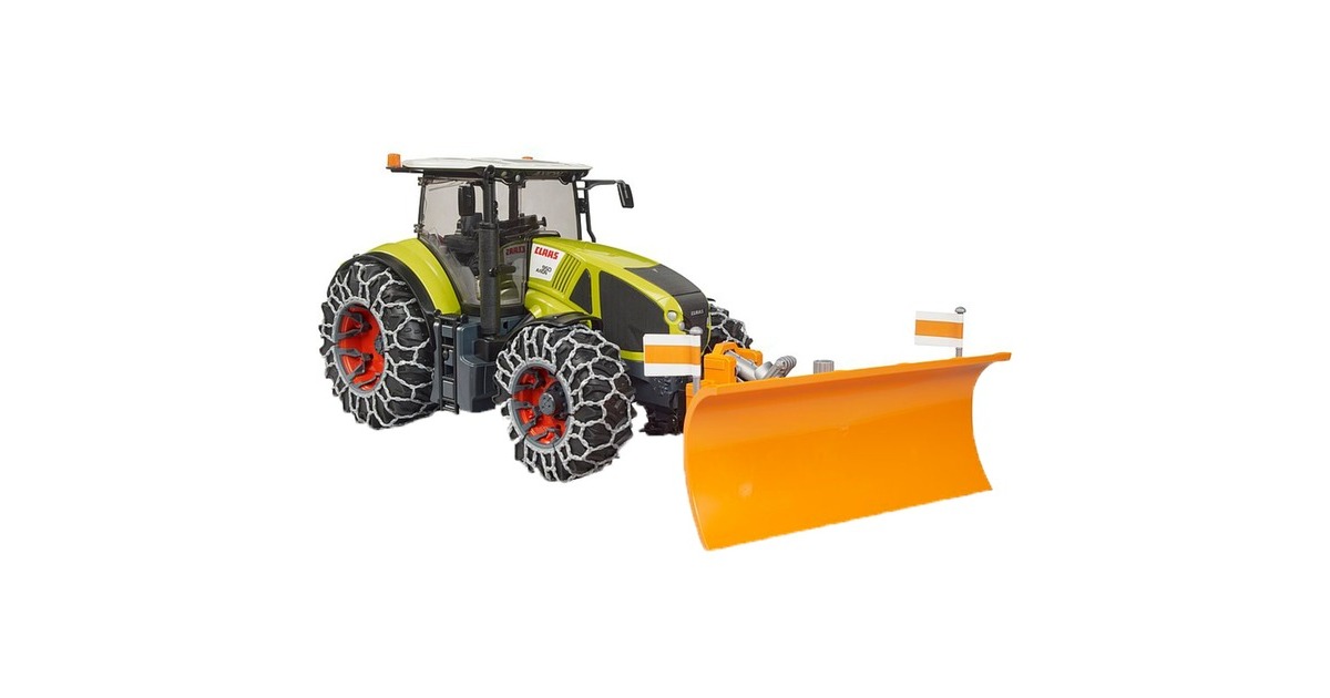 bruderClaas Axion 950 met sneeuwkettingen en ploegblad Modelvoertuig  (03018)