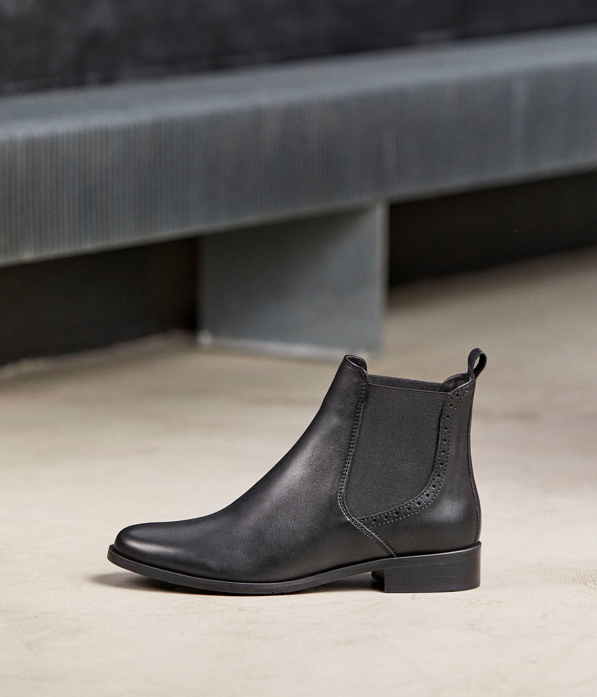 Chelsea boots cuir Prune