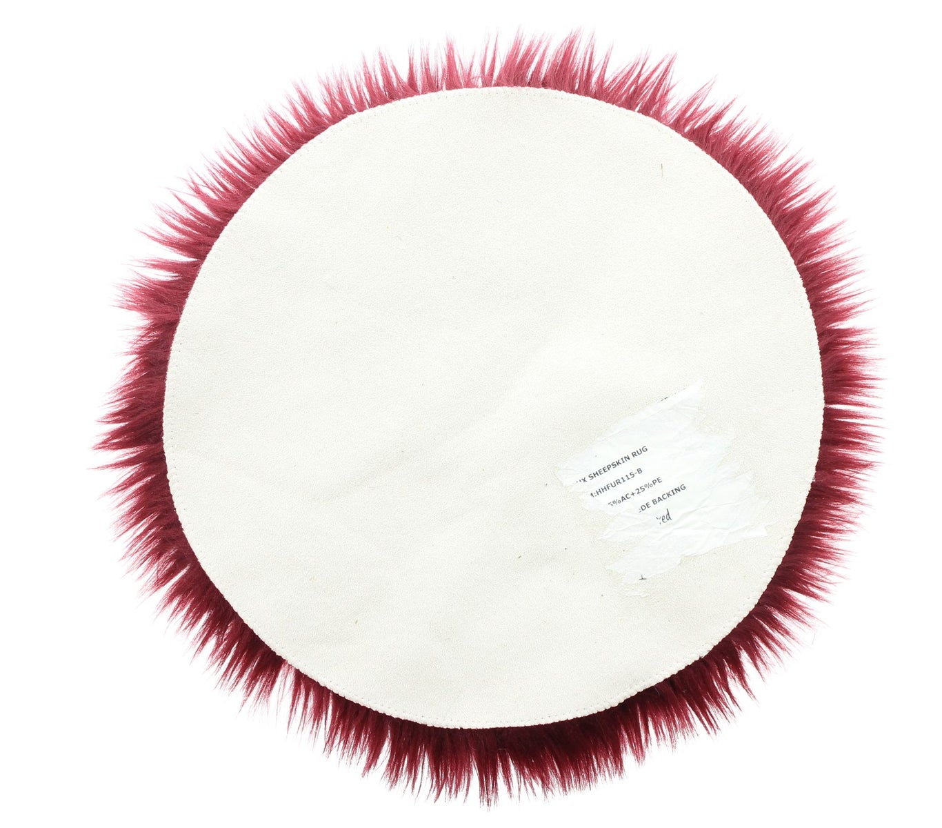 FRANK FLECHTWAREN | Decoratief bont Bordeaux, Ø 34 cm, prijs per stuk, ACRYL