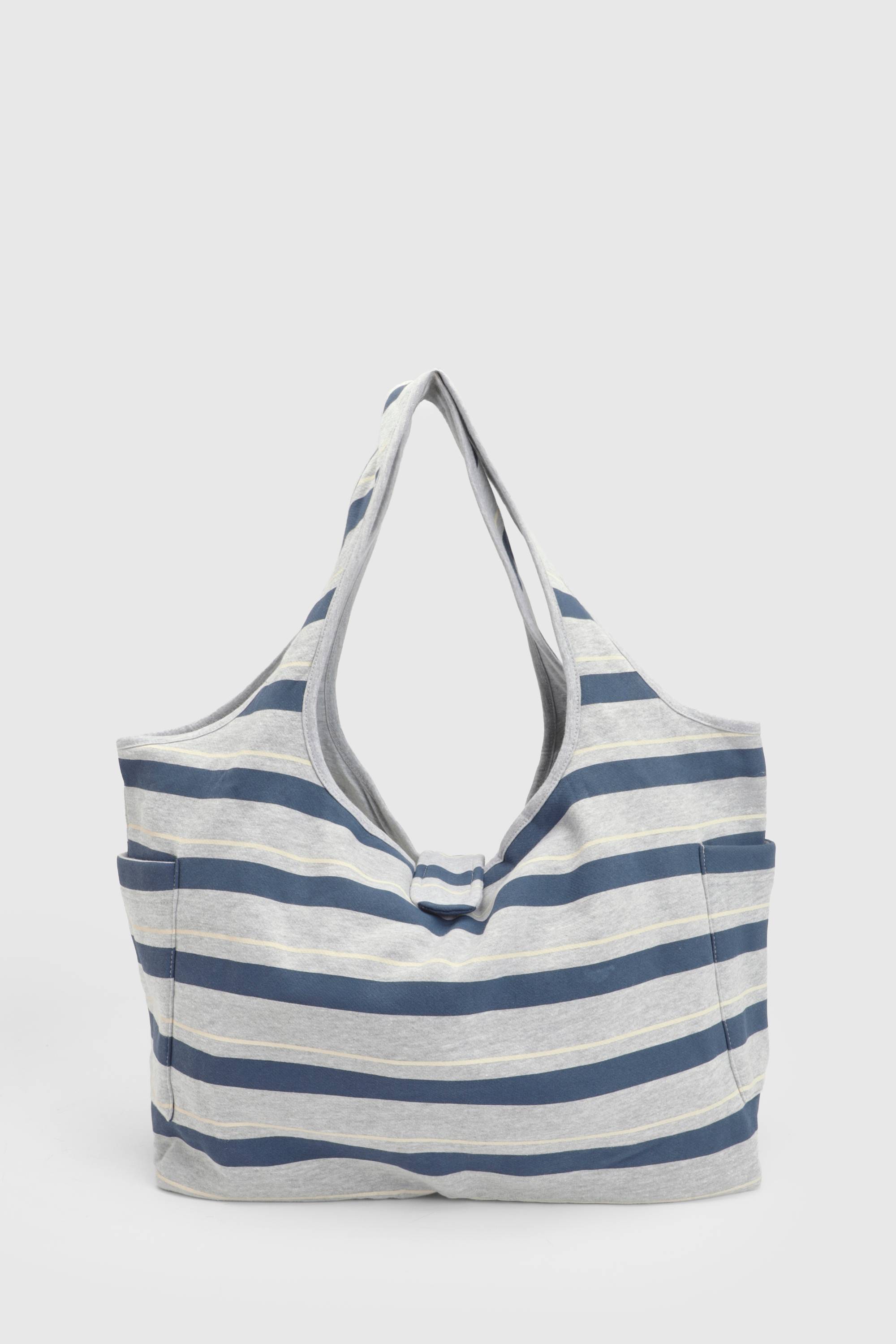 boohoo Grand Sac Cabas en Jersey Rayé