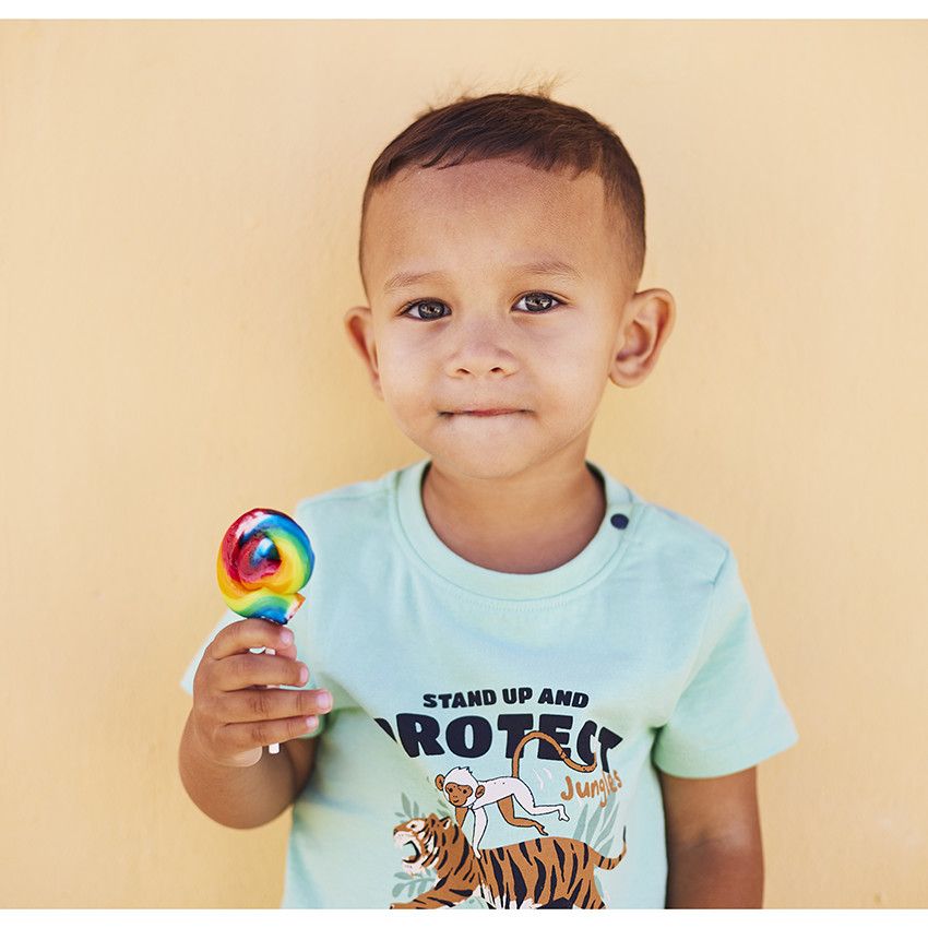T-shirt manches courtes avec print fantaisie pour bébé garçon - Vert