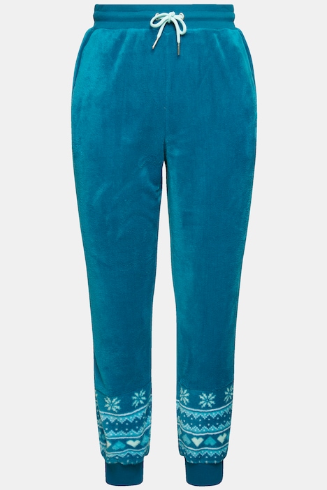 Homewear-Hose, Plüsch, Norweger, Elastikbund, recycelt