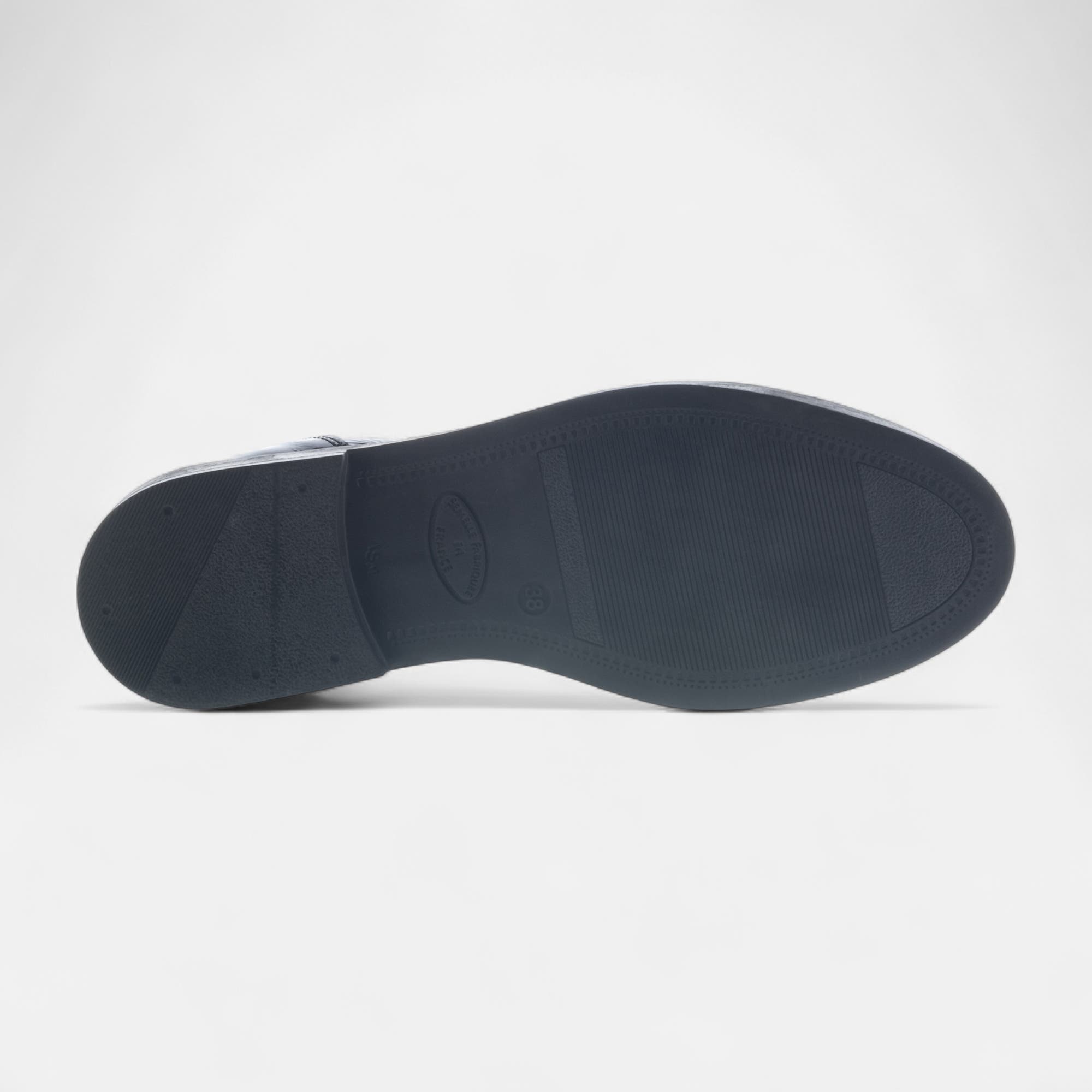 Bottines à lacets Femme en cuir noir vernis
