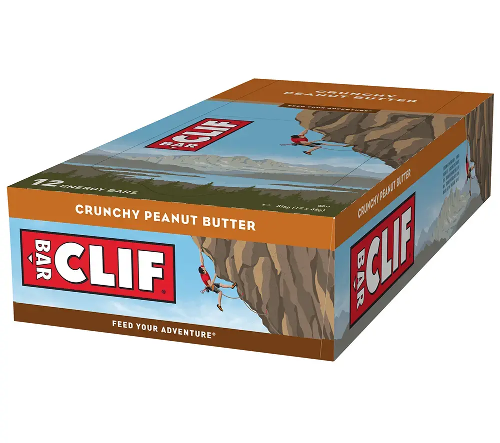 Clif Crunchy Peanut Butter Sportrepen (12 stuks)