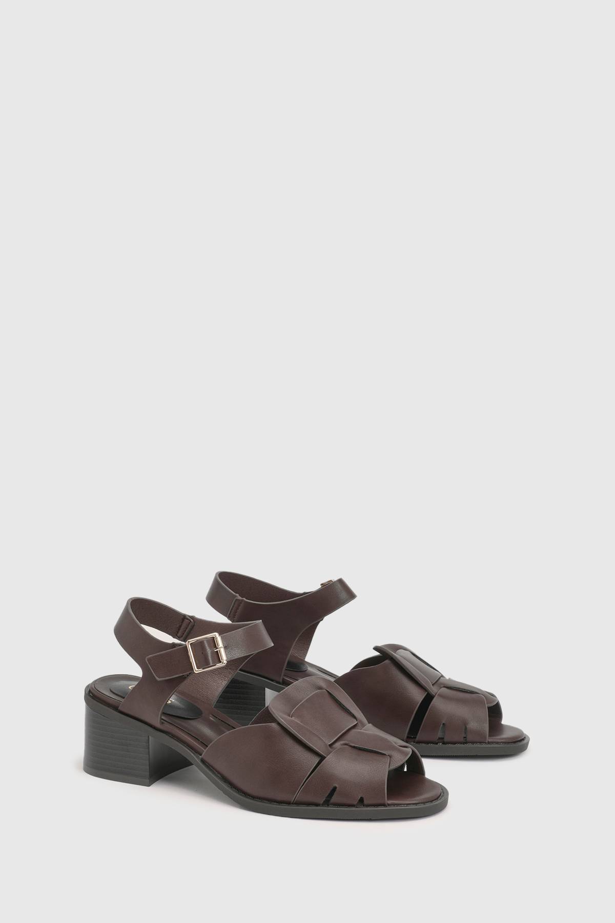 Oasis Sandales De Pêcheur Ellie À Talon Bloc En Synthétiquecuir