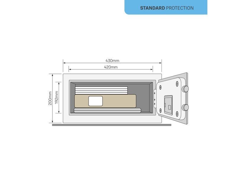 Yale Möbeltresor Value Safe Laptop, 24 l Tresor mit Tastenfeld