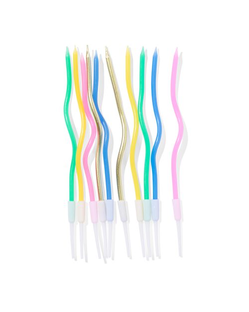 bougies de gâteau torsadées lot de 10