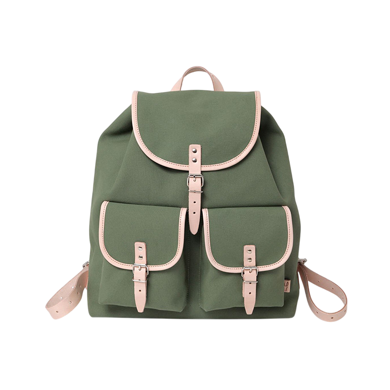 Rucksack Georgia Leder Natur Oliv