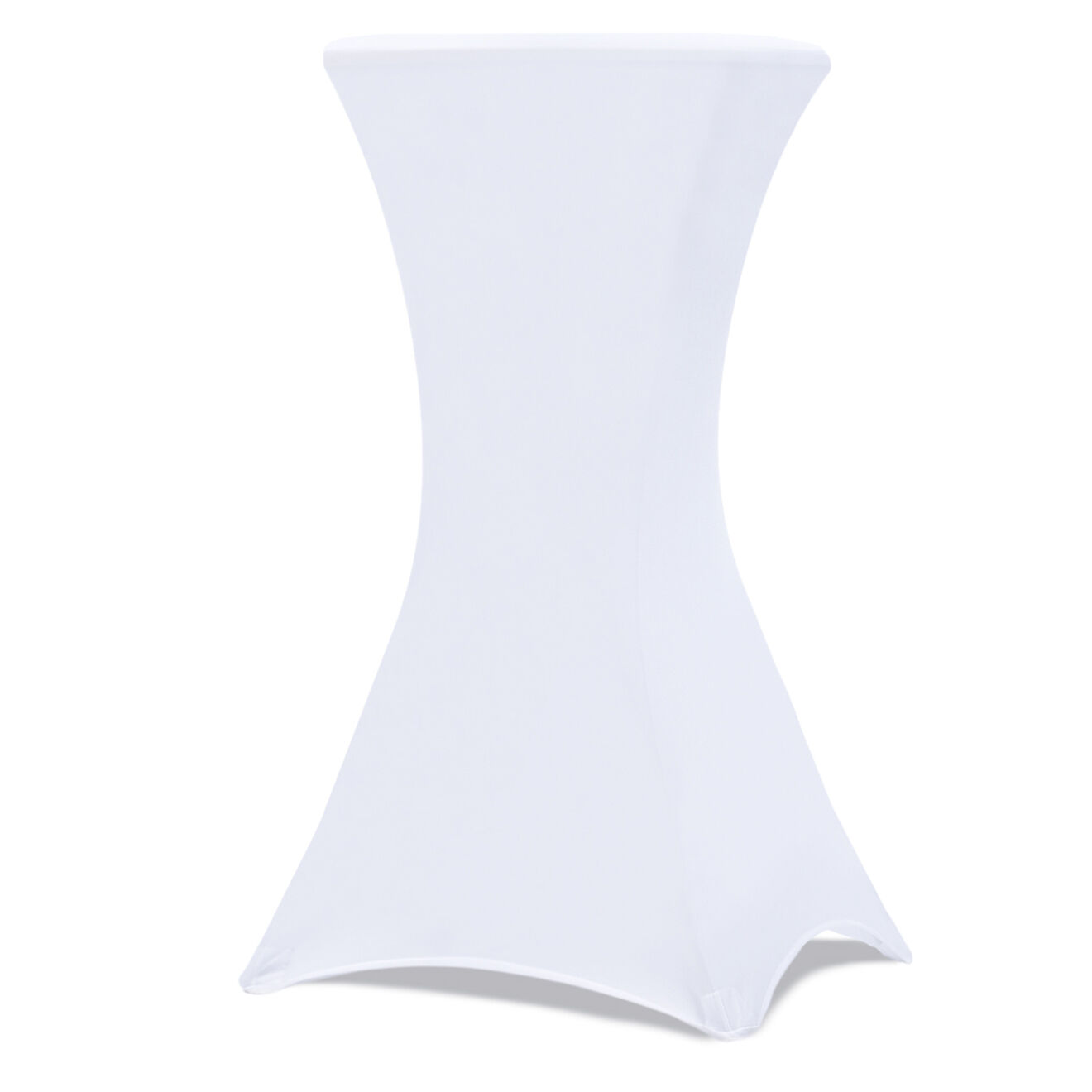 Inkazen 2 Tables hautes de réception pliantes + housses blanches  gris/blanc - 60x60x105 cm