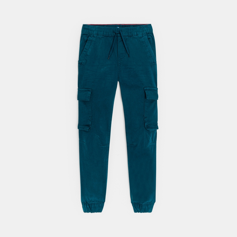 Pantalon large à enfiler bleu garçon