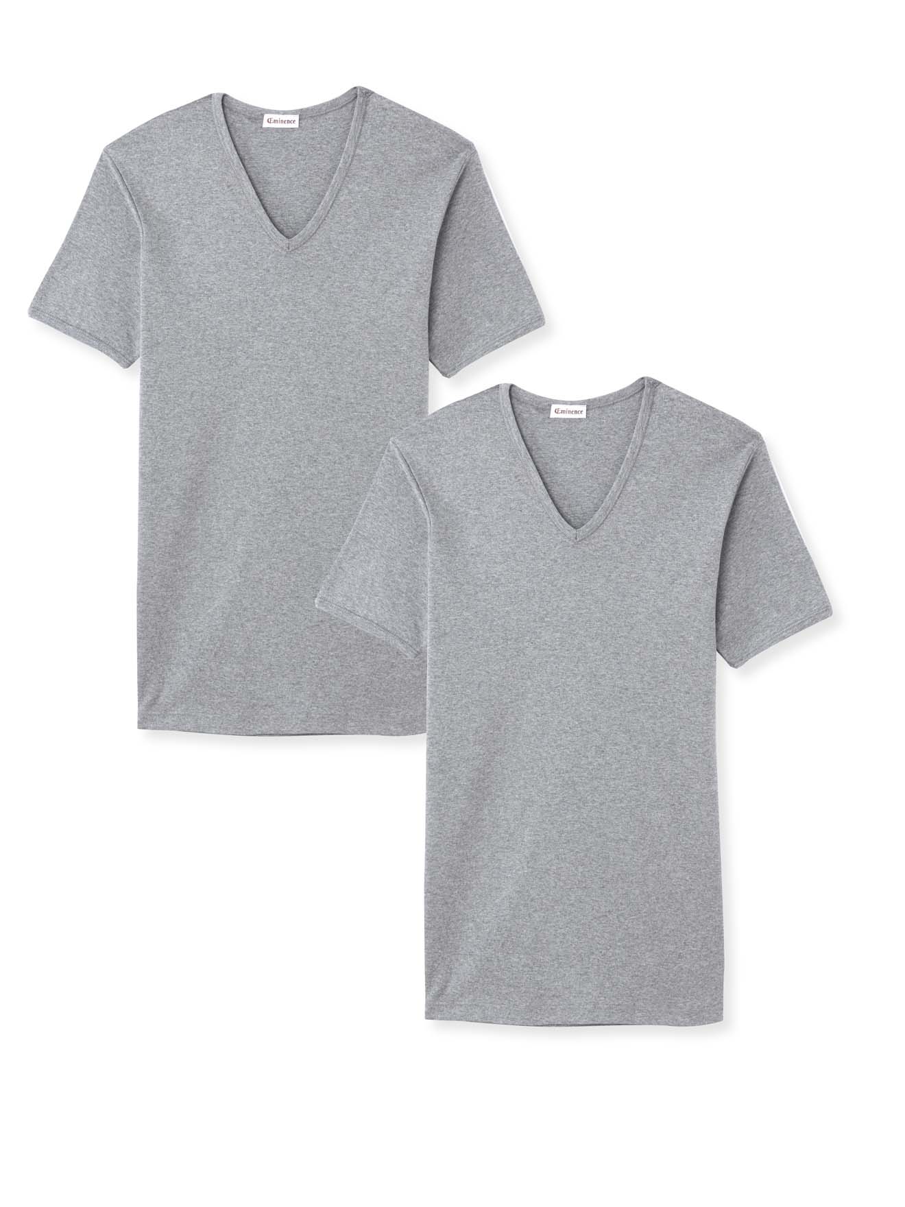 Lot de 2 maillots col V manches courtes