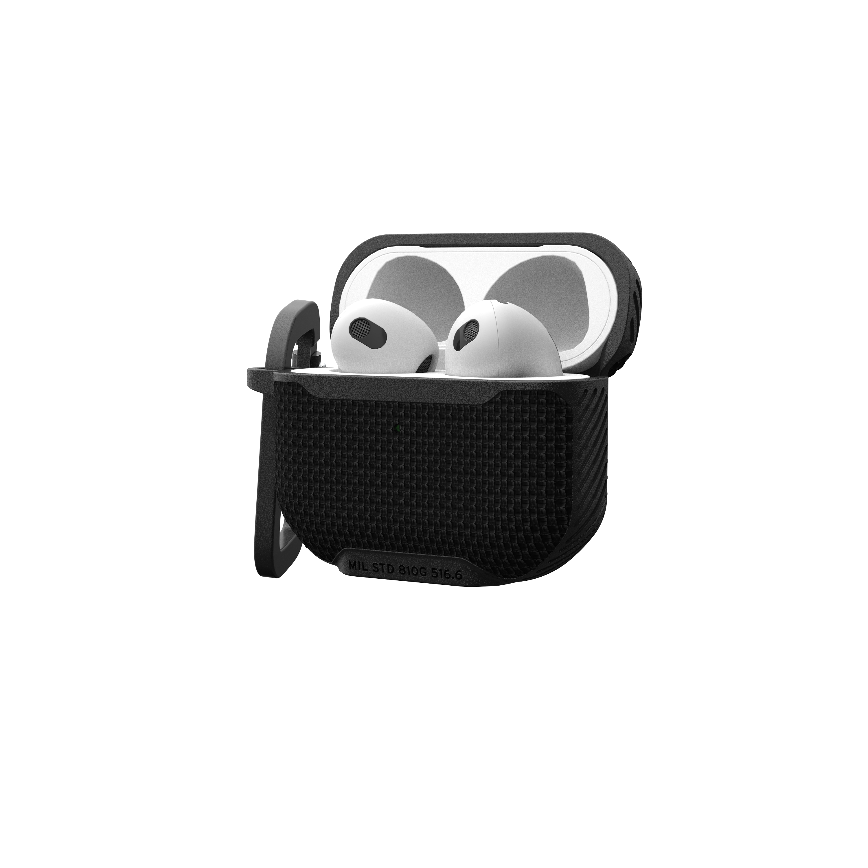 AirPods (3. Generation) Nylon Schutzhülle mit Karabinerhaken Metropolis (104126114040) - Schwarz
