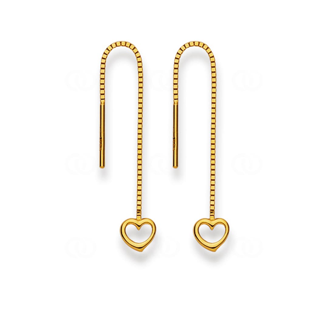Ohrhänger 750/18 K Gelbgold Herz