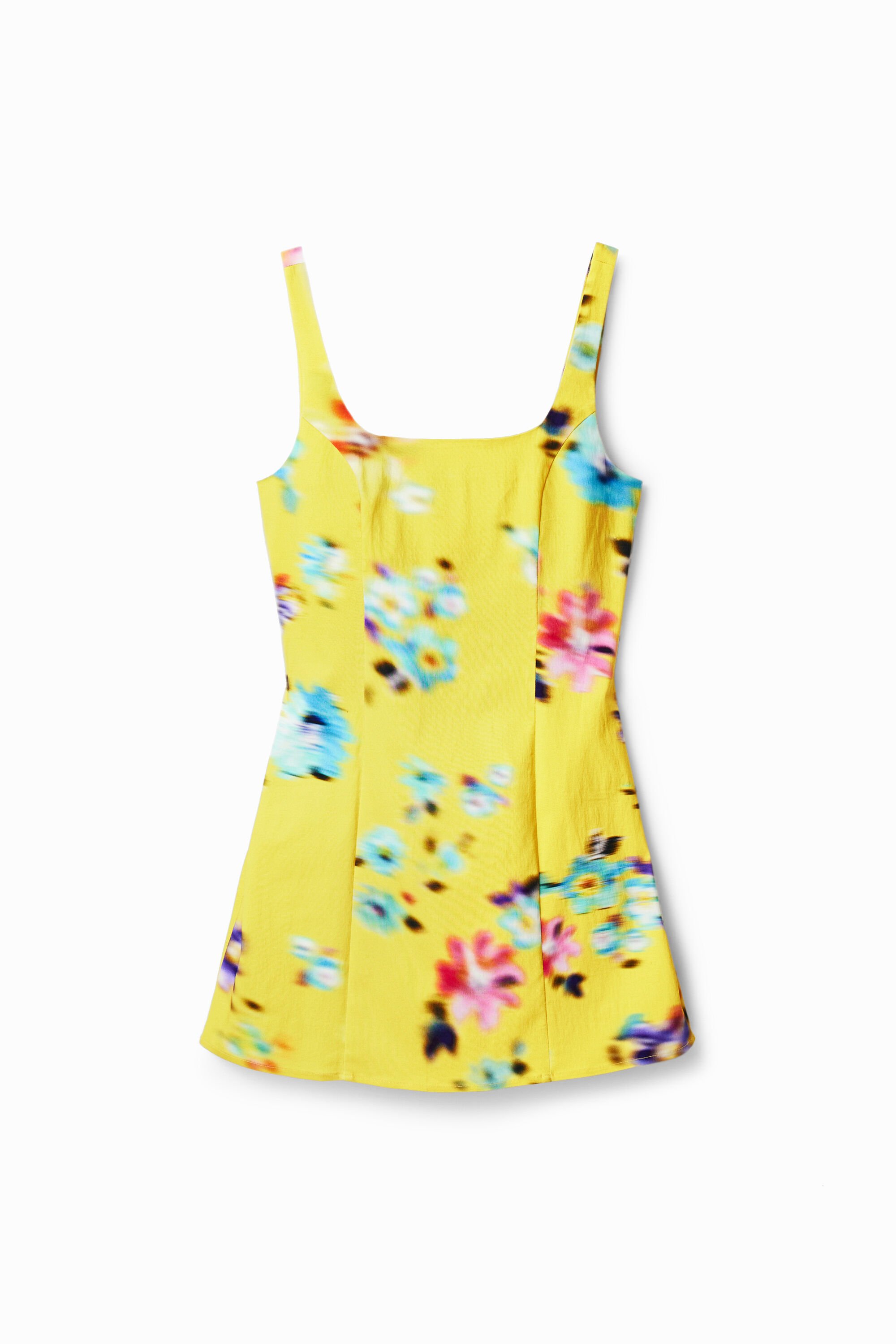 Robe courte bretelles floue