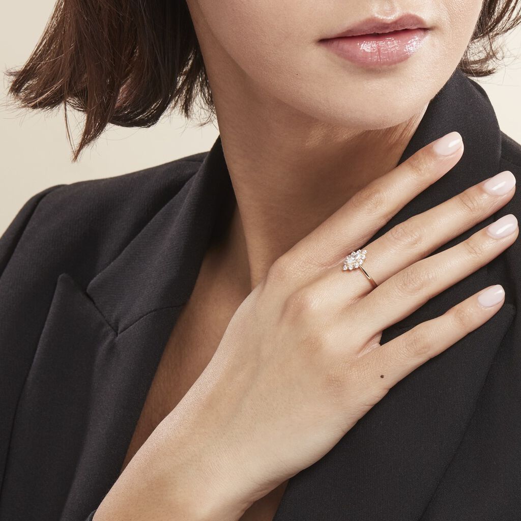 Bague Or Jaune Vladimira Oxyde De Zirconium