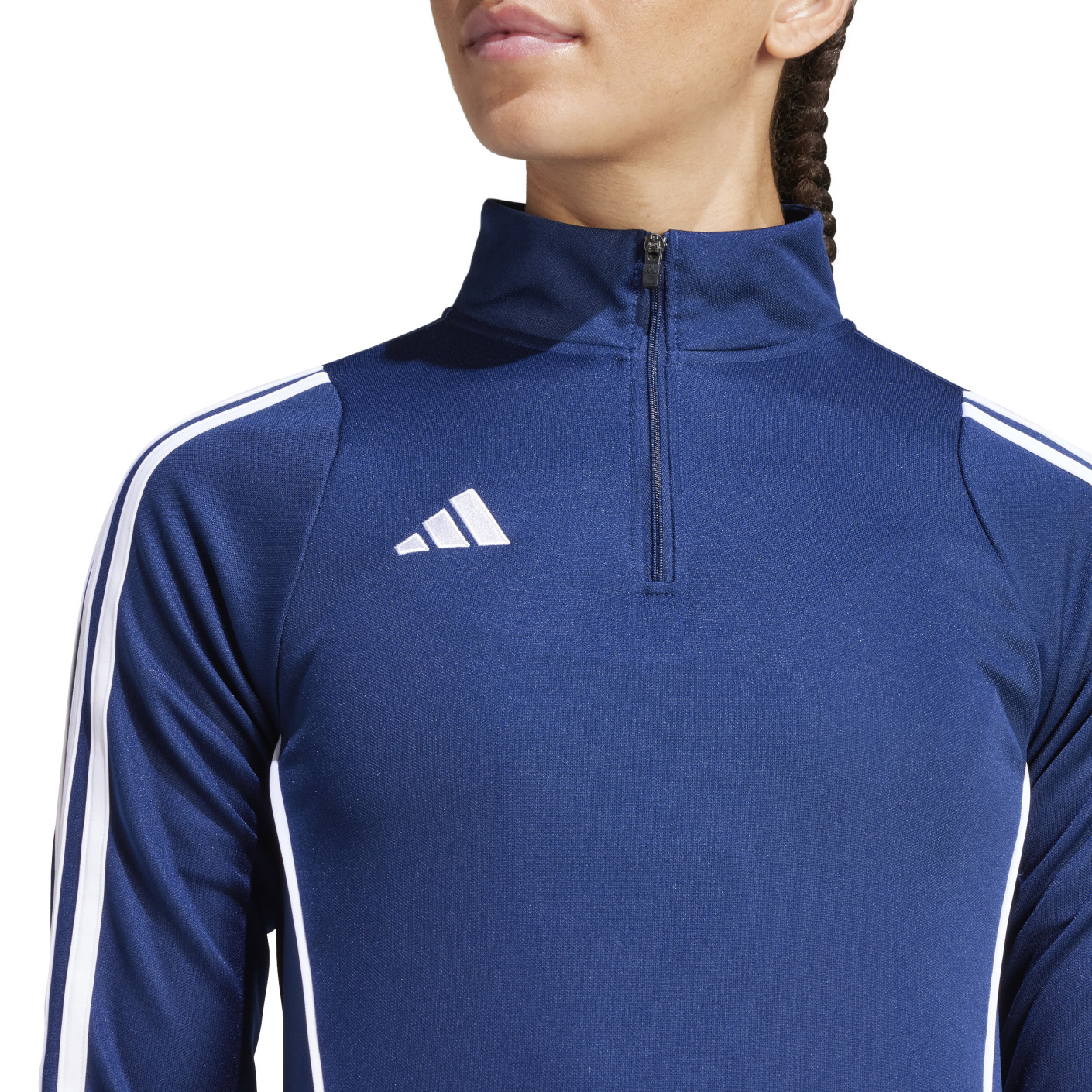 Adidas Tiro 24 Trainingstrui 1/4-Zip Dames Donkerblauw Wit