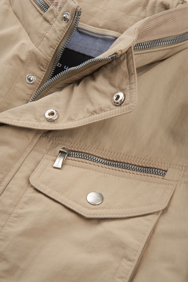 bugatti Langjacke mit Kapuze mit einrollbarer Kapuze