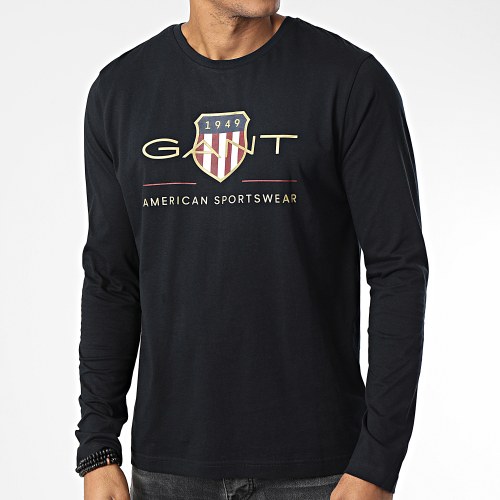 Tee Shirt Manches Longues Archive Shield Noir