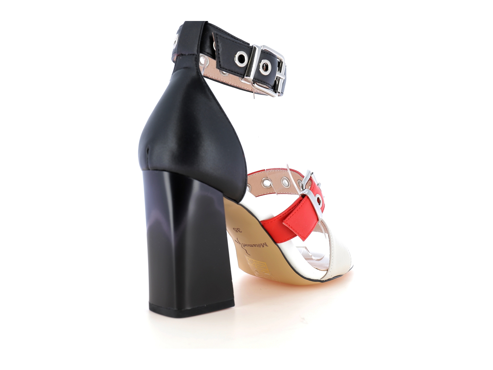 Metamorf ose-RACAGE Cuir Noir Rouge