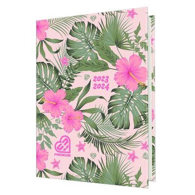 Agenda Miss Freegun - 1 jour par page - 12,5 x 17,5 cm - tropical clair - Oberthur