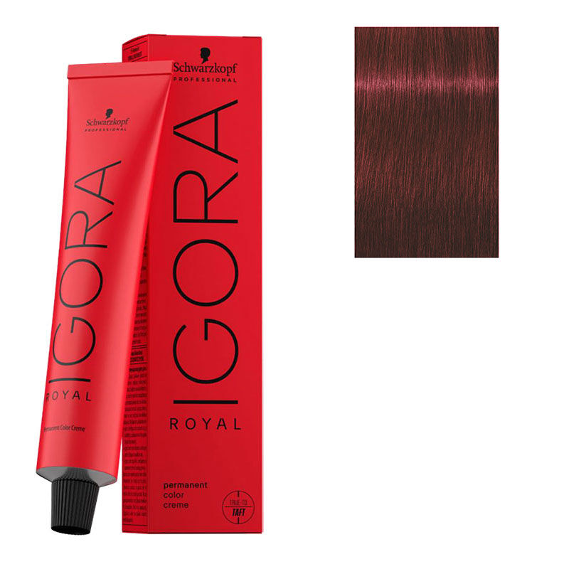 Coloration permanente Igora Royal 5-88 châtain clair rouge extra