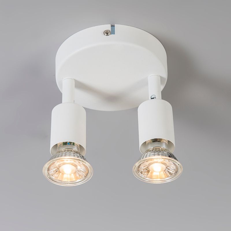 Moderne spot wit kantelbaar rond 2-lichts - Jeany