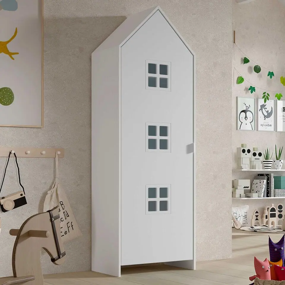 Kledingkast Casami Bruges - 58x37x172 cm - Wit