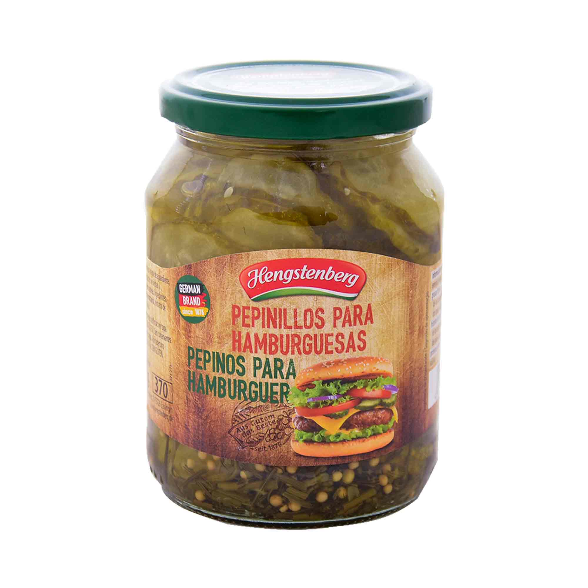 PEPINO RODELAS HENGSTENBERG P/ HAMBURGUER 300(185)G