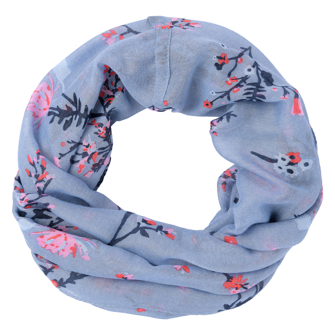 Gina 2 Damen Rundschals im Set hellpink / blau