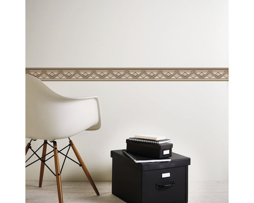 Rand 93691-1 Alleen Randen 9 zelfklevend patroon bruin 5 m x 5 cm