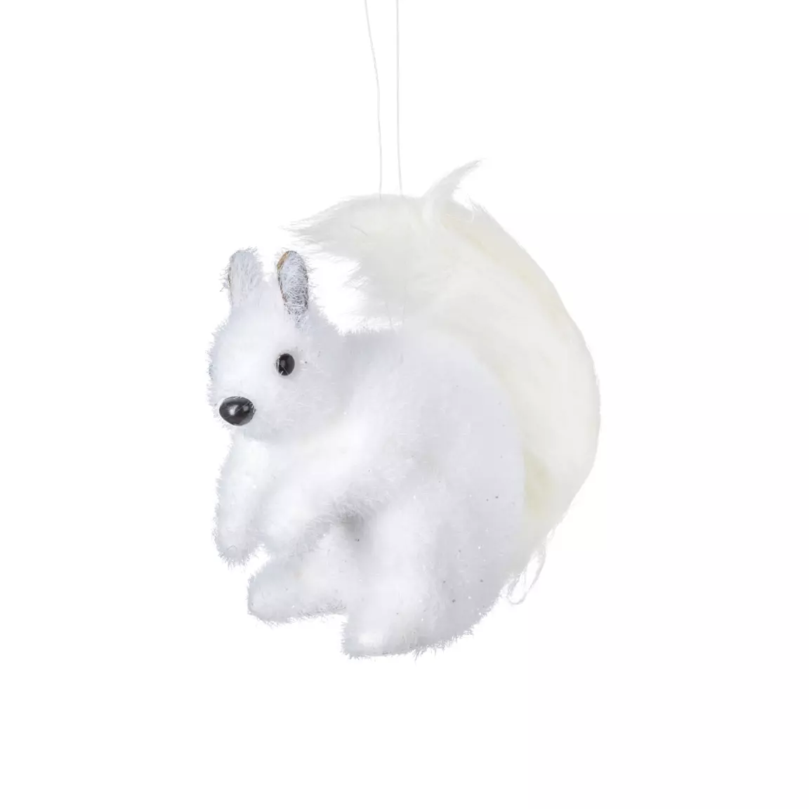Écureuil à suspendre (H6 cm) Casse-Noisette Blanc