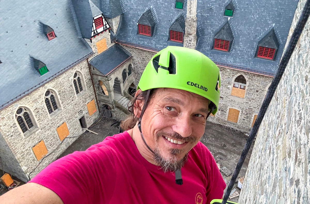 Abseilen vom Schloss Burg Solingen