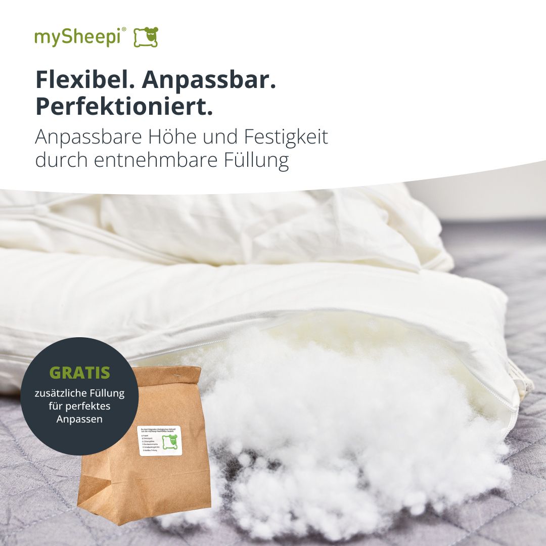 MySheepi HOME Orthopädisches Nackenstützkissen