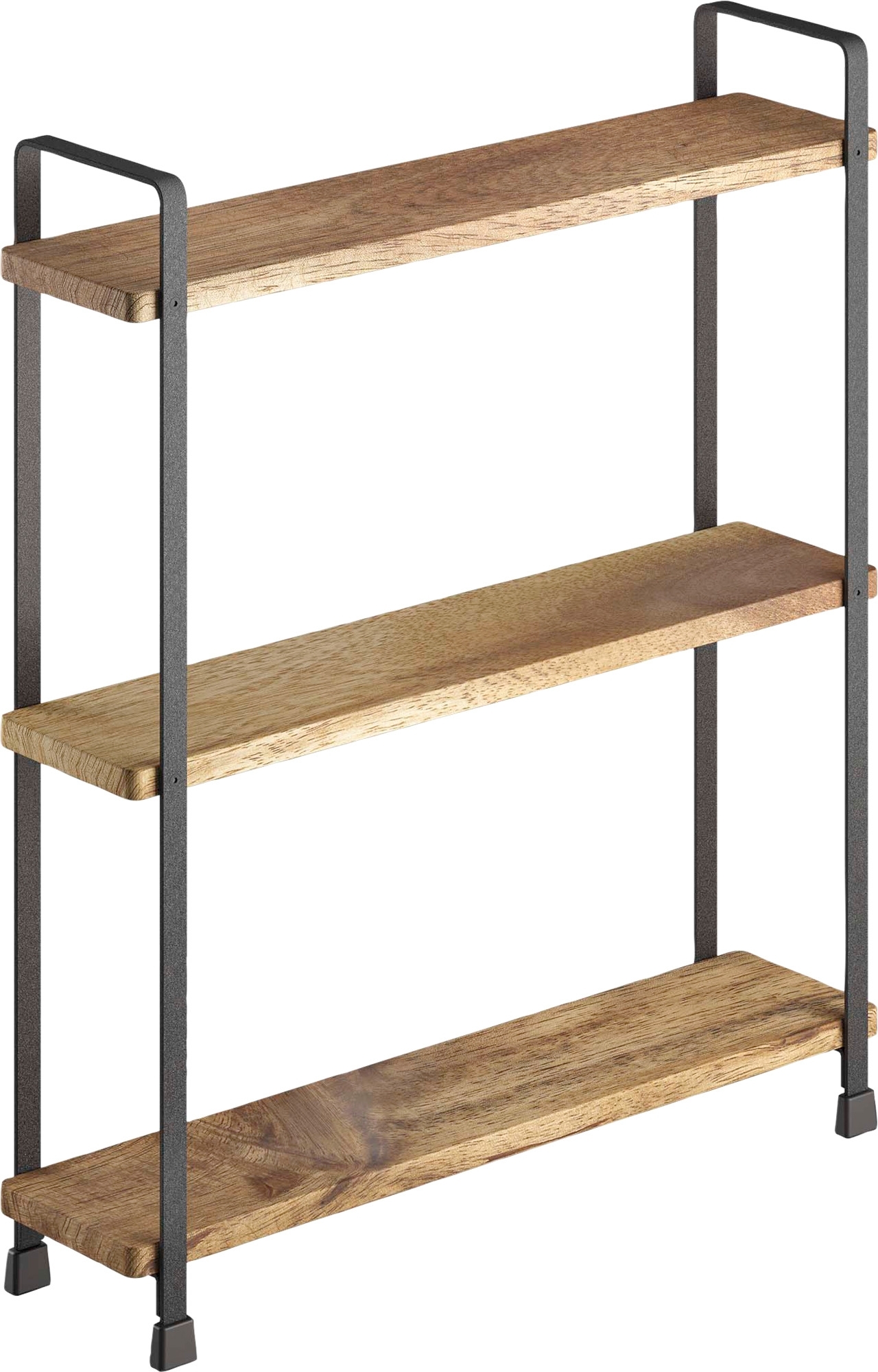 Metaltex York LAVA Gewürzregal 3-Etagen aus Akazienholz 34 x 8 x 38 cm