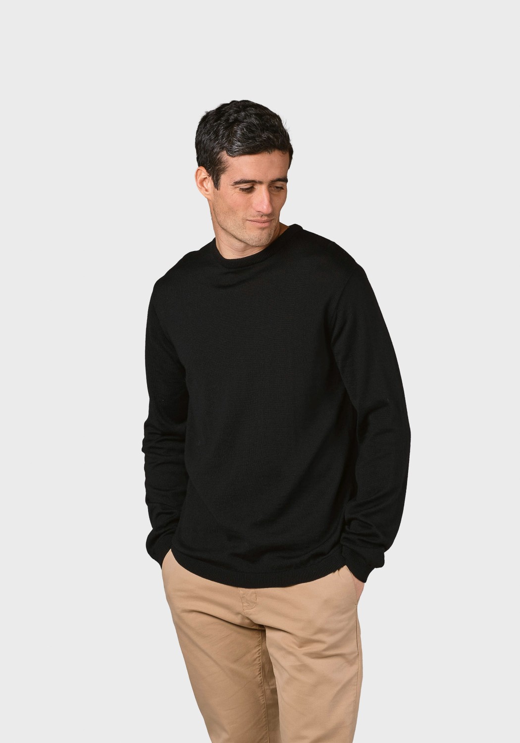 Klitmøller Collective Strickpullover Mens Basic Merino Black