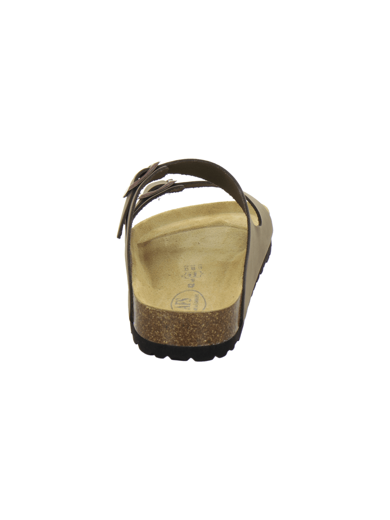 Pantoletten Herren Leder khaki