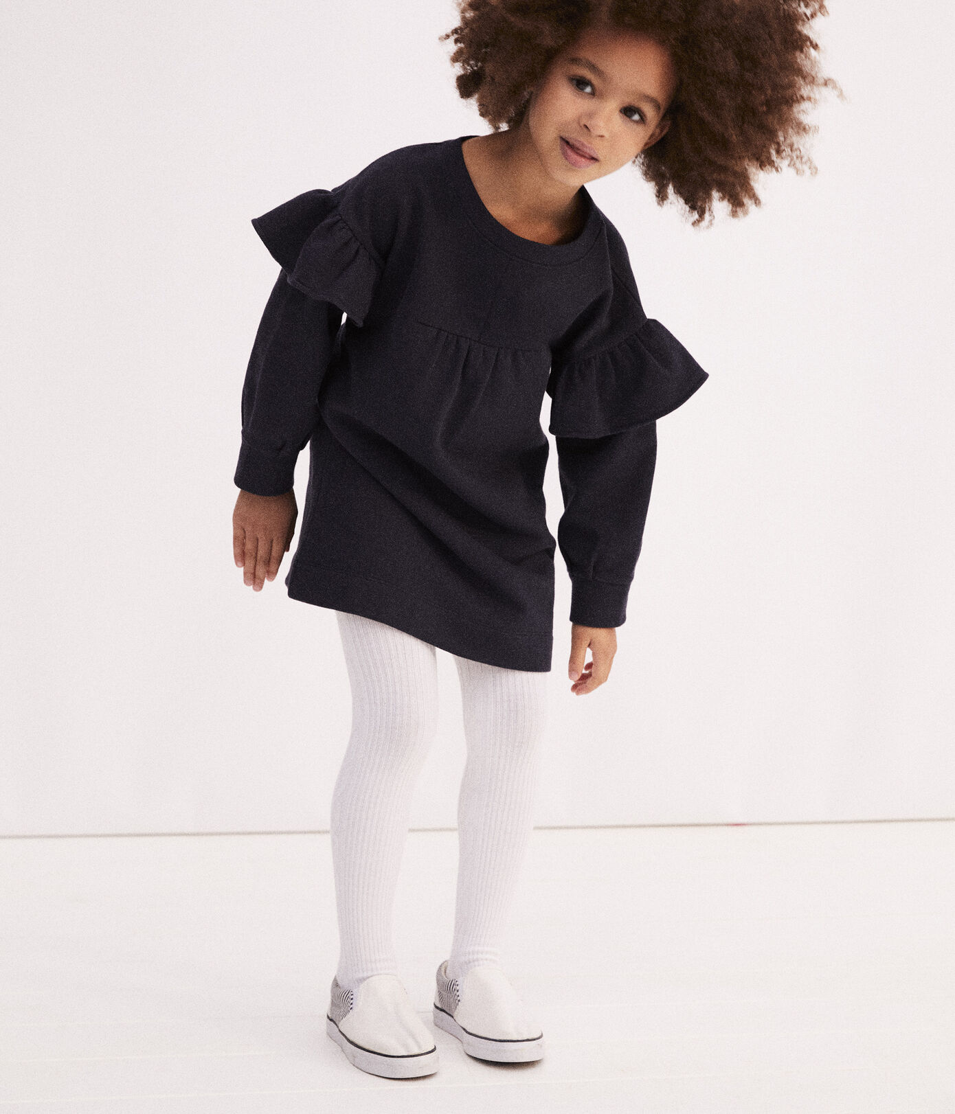 Robe manches longues en molleton enfant fille