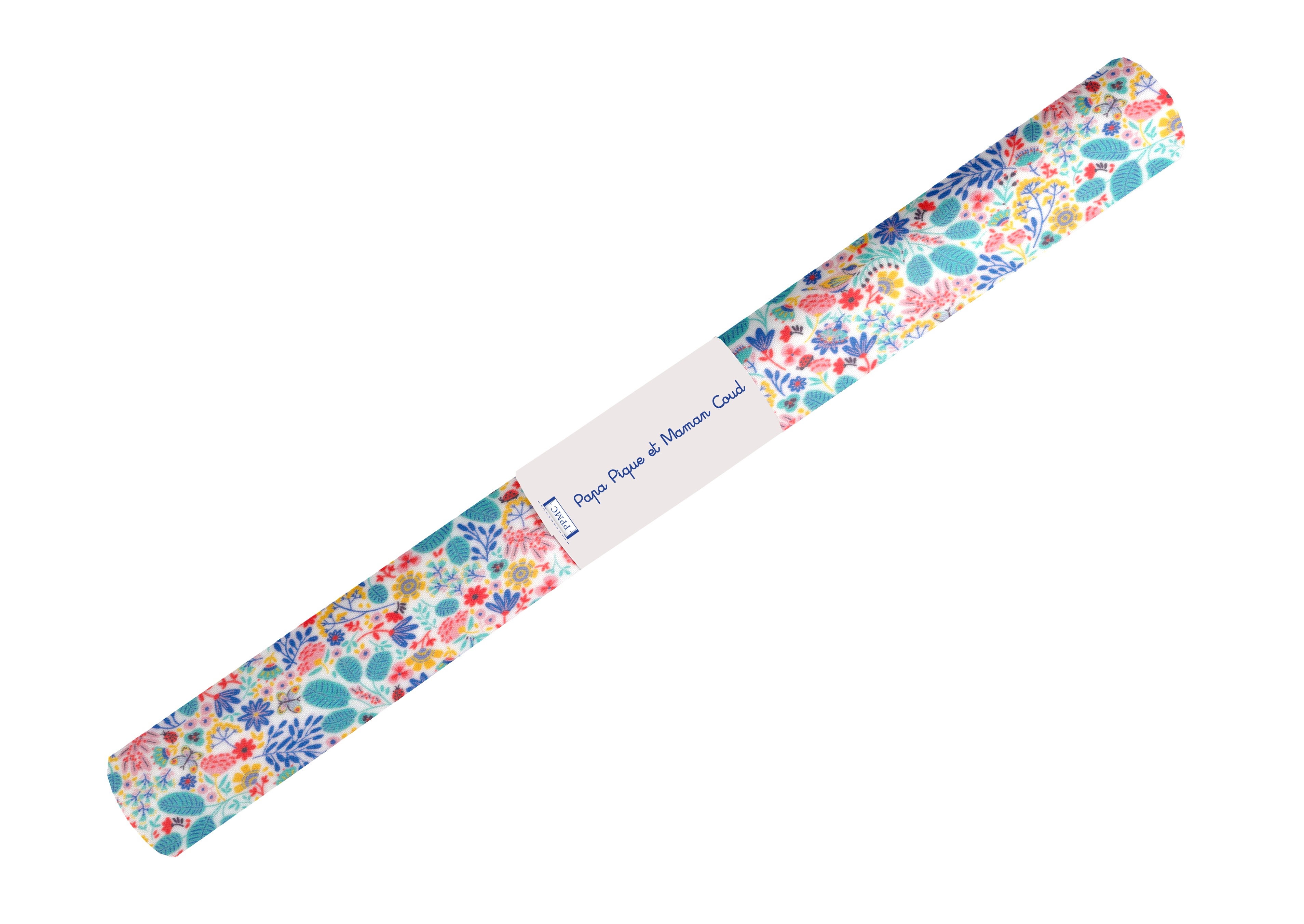 Coupon Tissu Enduit De 35Cm Champêtre Bleuté