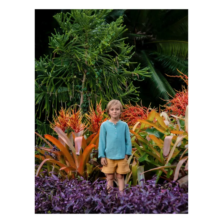 Petite Lucette Kurta Coton Bio Loris | Bleu gris