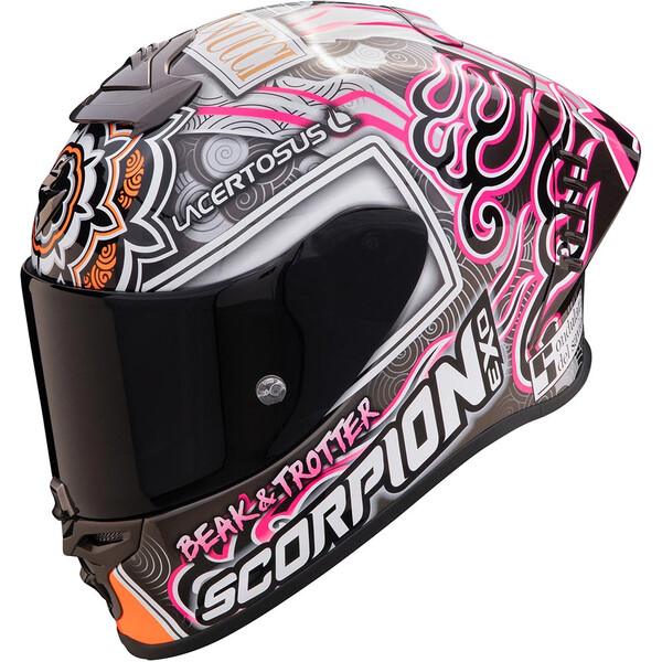 Scorpion - Casque Exo-R1 Evo Air Aron Canet Gris / Rose / Orange