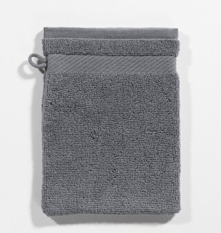 casaNOVA Waschhandschuh MICRO Baumwolle 16 x 21 cm anthrazit