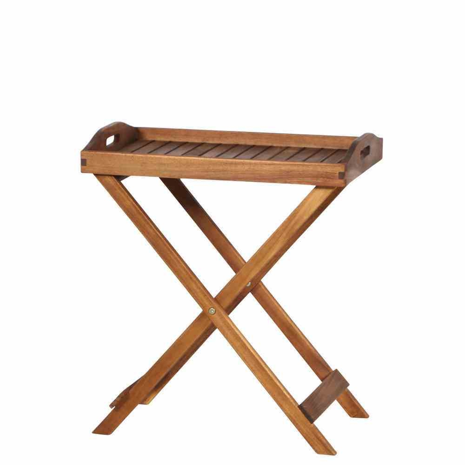 Tabletttisch ASTORIA - braun - Akazie - 60x40 cm